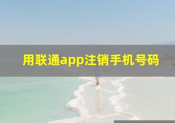 用联通app注销手机号码