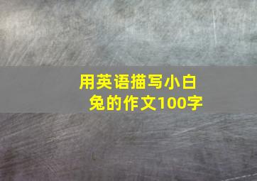 用英语描写小白兔的作文100字