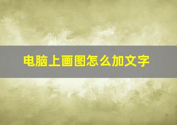 电脑上画图怎么加文字