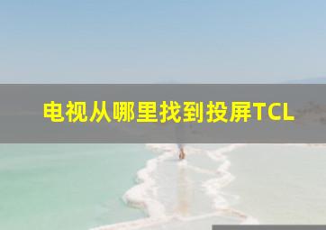 电视从哪里找到投屏TCL