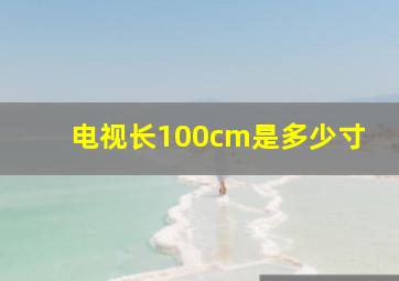 电视长100cm是多少寸