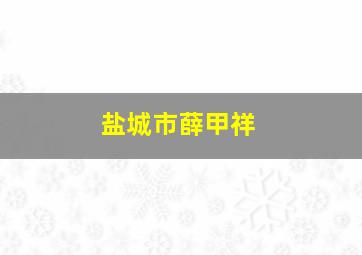 盐城市薛甲祥