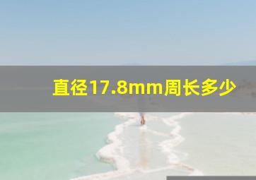 直径17.8mm周长多少