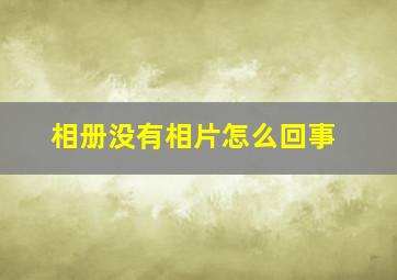 相册没有相片怎么回事