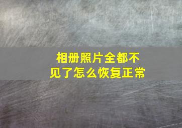 相册照片全都不见了怎么恢复正常