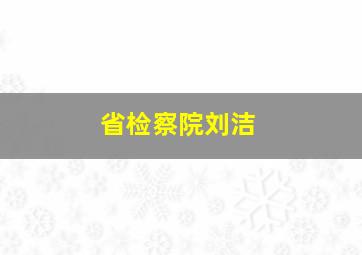 省检察院刘洁