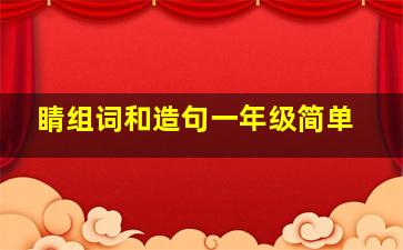 睛组词和造句一年级简单