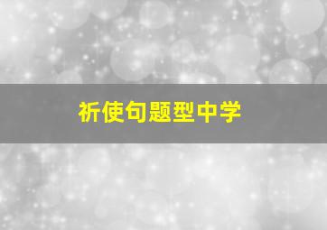 祈使句题型中学