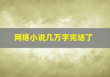 网络小说几万字完结了