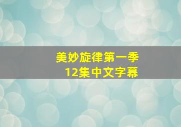 美妙旋律第一季12集中文字幕