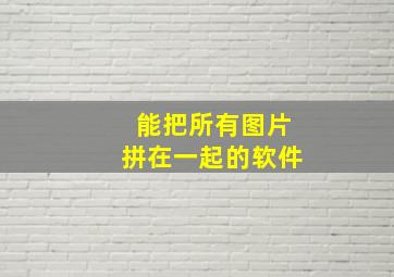 能把所有图片拼在一起的软件