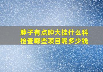 脖子有点肿大挂什么科检查哪些项目呢多少钱