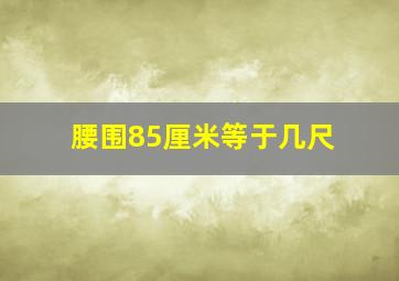 腰围85厘米等于几尺