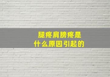 腿疼肩膀疼是什么原因引起的