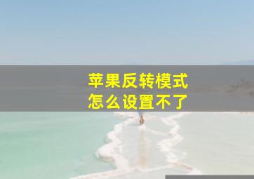 苹果反转模式怎么设置不了