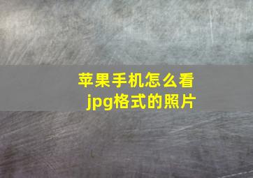 苹果手机怎么看jpg格式的照片