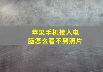 苹果手机接入电脑怎么看不到照片