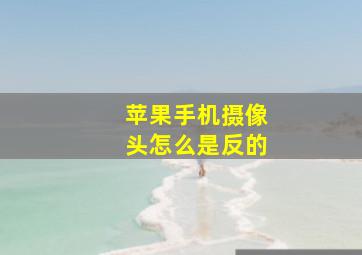 苹果手机摄像头怎么是反的