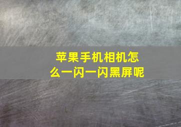 苹果手机相机怎么一闪一闪黑屏呢