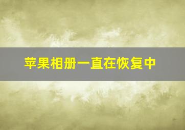 苹果相册一直在恢复中