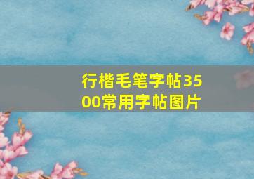 行楷毛笔字帖3500常用字帖图片