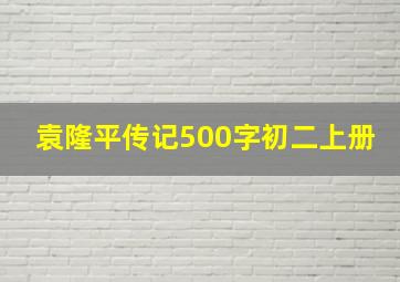 袁隆平传记500字初二上册