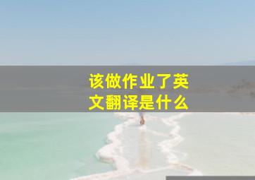 该做作业了英文翻译是什么