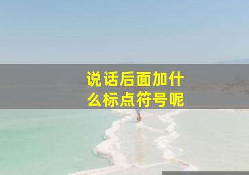 说话后面加什么标点符号呢