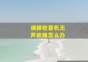 调频收音机无声故障怎么办