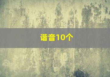 谐音10个