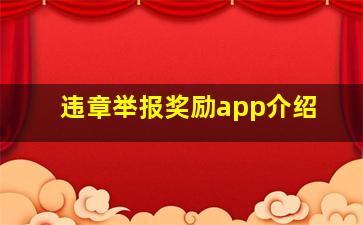 违章举报奖励app介绍