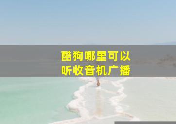 酷狗哪里可以听收音机广播