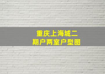 重庆上海城二期户两室户型图