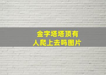 金字塔塔顶有人爬上去吗图片