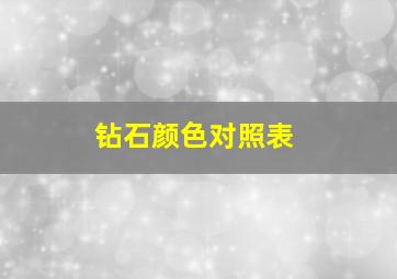 钻石颜色对照表