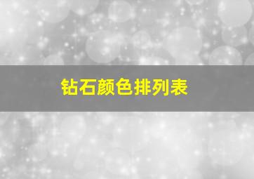 钻石颜色排列表