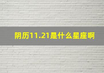 阴历11.21是什么星座啊