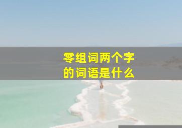 零组词两个字的词语是什么