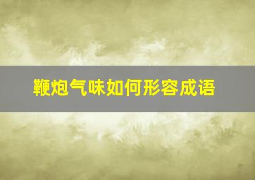 鞭炮气味如何形容成语