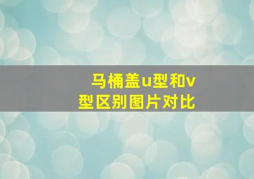 马桶盖u型和v型区别图片对比