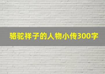 骆驼祥子的人物小传300字