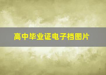 高中毕业证电子档图片