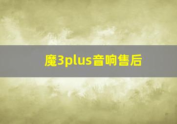 魔3plus音响售后