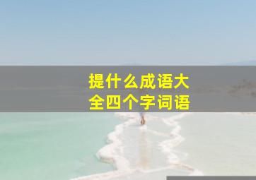 提什么成语大全四个字词语